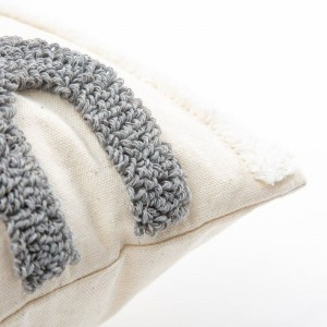 وجه قرن هندي صوف نافر بوهيمي شكل U بصمة 45 × 45 سم