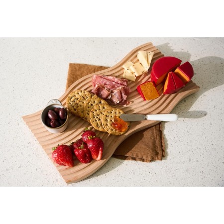 لوح خشب بامبو ديكور للمطابخ محزز مموج