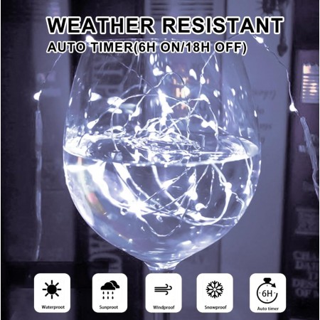 حبل اضائة ليد اصفر طويل 5 متر كبسة صغير بطارية ساعة