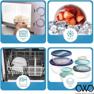 طقم طبروير/تبروير 5قطع مدور زيتي مع غطا M45-9