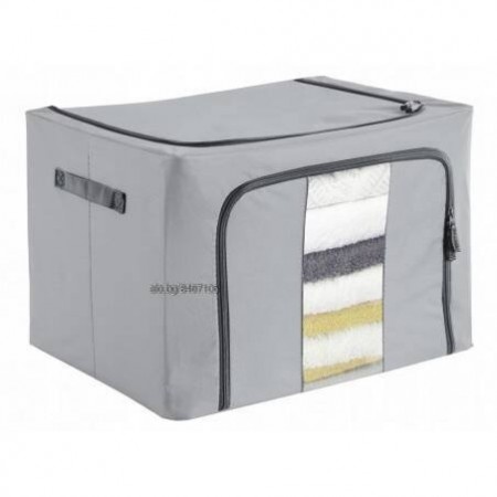 صندوق ملابس قماش مع سحاب قابل للطي مقاس 50 × 60 سم