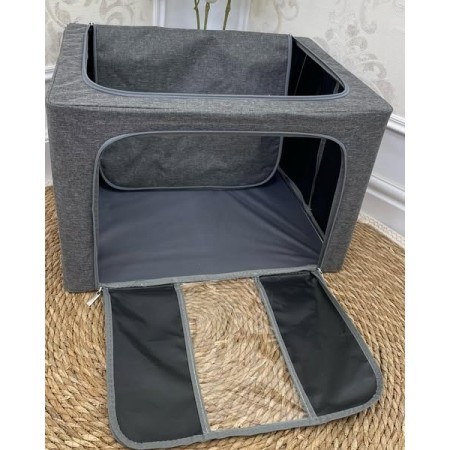 صندوق ملابس قماش مع سحاب قابل للطي مقاس 50 × 60 سم