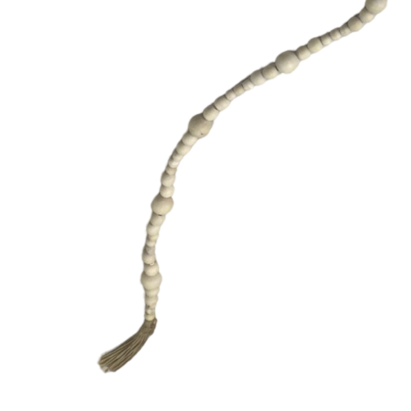 مسبحة ديكور خرز مكرميه بيج طول 2 متر وسط 