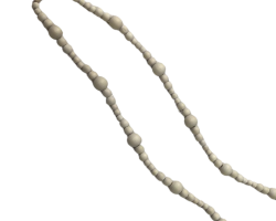 مسبحة ديكور خرز مكرميه بيج طول 2 متر وسط 