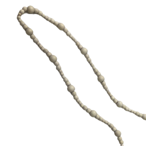 مسبحة ديكور خرز مكرميه بيج طول 2 متر وسط 