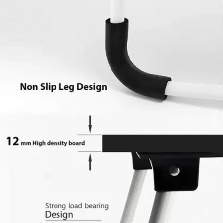 طاولة اطفال وجه خشب 40 × 60 سم مع ارجل معدن قابلة للطوي