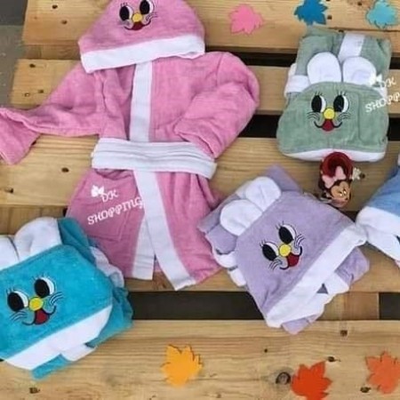 روب حمام اطفال ارنب عمر 11-12 صناعة تركية روب حمام اطفال ارنب عمر 11-12 صناعة تركية