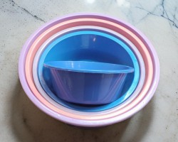 طقم جاطات بلاستيك 5 قطع سادة ملون merway