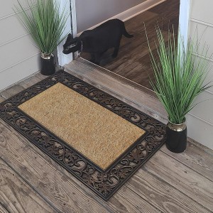 دعسة جلد 74×44 سم مستطيل وجه خيش 189/3