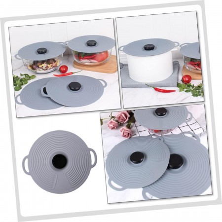 غطاء سيلكون حجم وسط للصحون والطناجر مع ايدين 