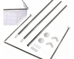 جسر - ماسورة برداية حمام زاوية ضغط بلاستيك شكل U او L من 3 قطع 80 سم