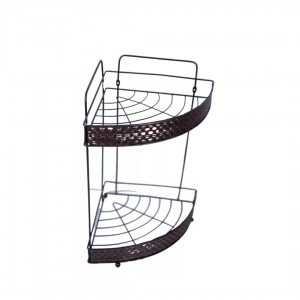 زاوية حمام 2 طبقة معدن ملون بني رتان موديل زاوية حمام 2 طبقة معدن ملون بني رتان موديل