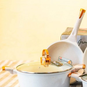 طقم طناجر SAL UCC LIFE جرانيت بيج ثقيل 10 قطع 20 - 24 - 28 واطي 28 مقلى 28 طقم طناجر SAL UCC LIFE جرانيت بيج ثقيل 10 قطع 20 - 24 - 28 واطي 28 مقلى 28