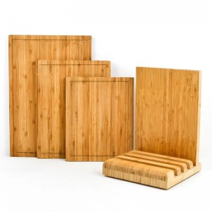 مفارم - الوح تقطيع / فرم خشبية بامبو 3 قطع مع ستاند خشبي ثقيل