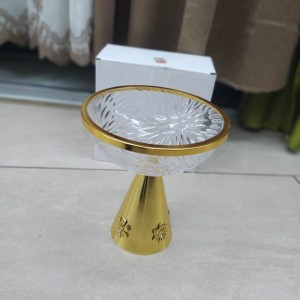 جاط فواكه زجاج كريستال كرستال مدور 20 سم مع رجل A1-40 جاط فواكه زجاج كريستال كرستال مدور 20 سم مع رجل A1-40