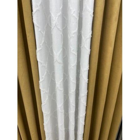 ستائر يافا + شيفون كريب موديل AB2 طقم 3 قطع