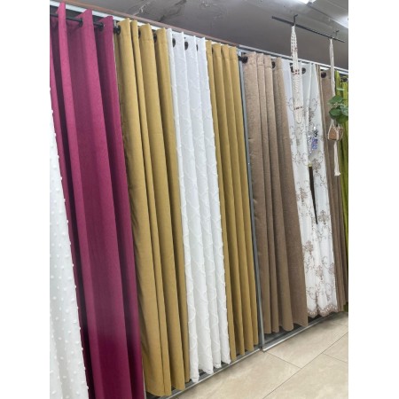 ستائر يافا + شيفون كريب موديل AB2 طقم 3 قطع