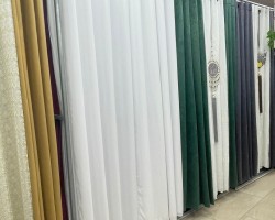 ستائر كريب لون ابيض ستائر كريب لون ابيض