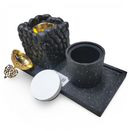 طقم مبخرة عظم شكل بيت