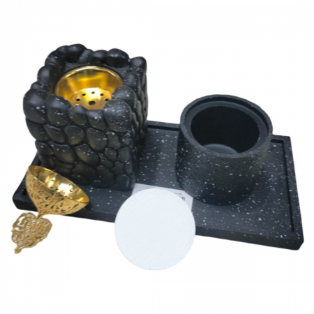 طقم مبخرة عظم شكل بيت