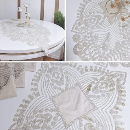 طقم شرشف مستطيل رزان