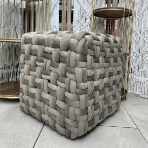 مقعد ديكوري ( بفة ) بوهيمي صناعة هندية - موديل مخمل سلطان مربع