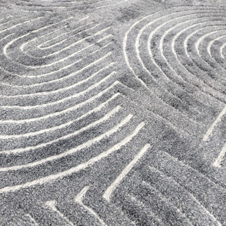 سجاد بوهيمي 200 × 300 سادة حرير بصمة نافر ارضية لاصق - سكني