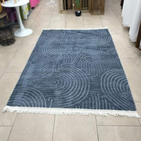 ممر سجاد بوهيمي 80 × 200 سادة حرير بصمة نافر ارضية لاصق - سكني