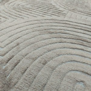 سجاد بوهيمي 130 × 180 سادة حرير بصمة نافر ارضية لاصق - بيج سجاد بوهيمي 130 × 180 سادة حرير بصمة نافر ارضية لاصق - بيج