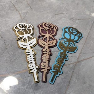 وردة خشب معايدة كل عام وانت بخير cnc وردة خشب معايدة كل عام وانت بخير cnc