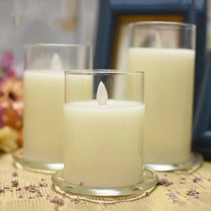 شمعة الكترونية مع كاسة حجم وسط