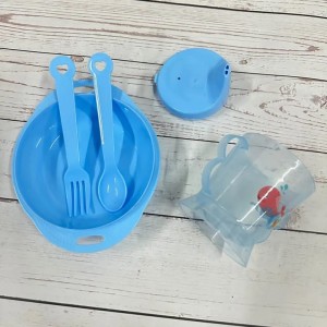 صحن بيبي بلاستيك مع مطرة ومعلقة L W D صحن بيبي بلاستيك مع مطرة ومعلقة L W D