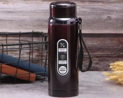 حافظة مياه ساخن بارد ستانلس غطاء لف لون ذهبي 500 مل / تيرموس / ثيرموس 