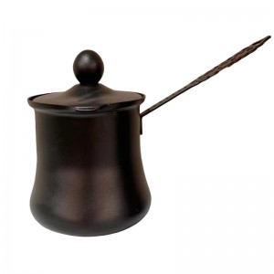 طقم غلايات اسود قهوة ثقيل يد حديد مع غطاء 3 قطع طقم غلايات اسود قهوة ثقيل يد حديد مع غطاء 3 قطع