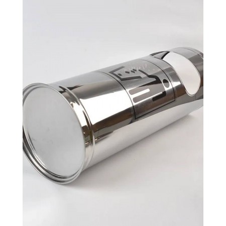 طقم سلة مهملات ستانلس مع متكة سجائر في الاعلى لف 3 قطع