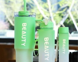 مجموعة مطرة ملون مع يد حجم كبير 2300 ملم 3 قطع