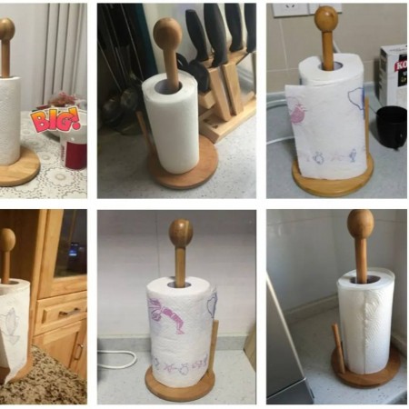 ستاند حمالة محارم بامبو مدور ستاند حمالة محارم بامبو مدور