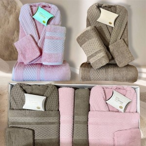 طقم برنص / روب حمام 10قطع قطن تركي ثقيل طقم برنص / روب حمام 10قطع قطن تركي ثقيل