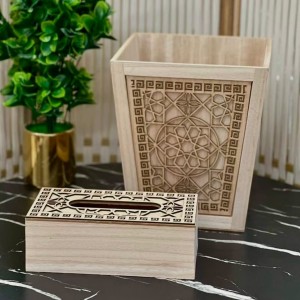 طقم سلة مع علبة محارم CNC مزخرف فرزاتشي M25-9 طقم سلة مع علبة محارم CNC مزخرف فرزاتشي M25-9