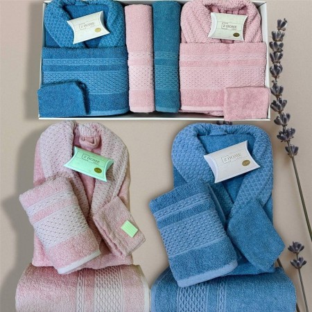 طقم برنص / روب حمام 10قطع قطن تركي ثقيل طقم برنص / روب حمام 10قطع قطن تركي ثقيل