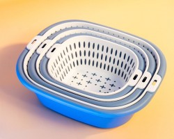 طقم جاط مع مصفاة عدد 3 - جاطات مع مصفاة بلاستيك طقم جاط مع مصفاة عدد 3 - جاطات مع مصفاة بلاستيك