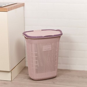 سلة غسيل مع غطاء بلاستيك دانتيل فيوليت 65 لترVIOLETTA261 سلة غسيل مع غطاء بلاستيك دانتيل فيوليت 65 لترVIOLETTA261