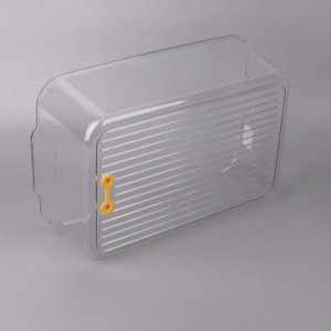 سلة ثلاجه / تبروير شفاف مع غطاء دائرة في الغطاء مقاس 30 × 20 × 10 سم سلة ثلاجه / تبروير شفاف مع غطاء دائرة في الغطاء مقاس 30 × 20 × 10 سم