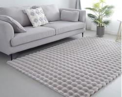 دعسة فروة ارنب نافر  بابلز 60 × 150 لون زهري