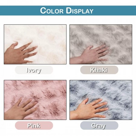 دعسة فروة ارنب نافر بابلز 70 × 120  لون زهري