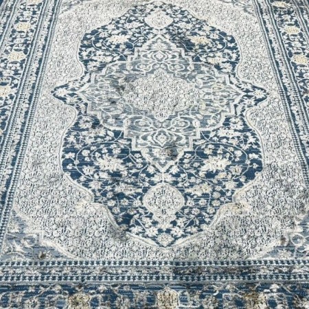 سجاد اسطنبول خيط مايكرو ثقيل مقاس 160 × 220  ازرق رسمة مصحف