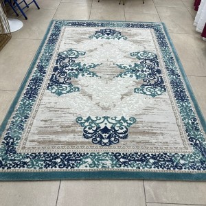 سجاد اسطنبول خيط مايكرو ثقيل مقاس 160 × 220  ازرق رسمة مصحف 2