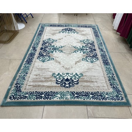 سجاد اسطنبول خيط مايكرو ثقيل مقاس 160 × 220  ازرق رسمة مصحف 2