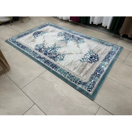 سجاد اسطنبول خيط مايكرو ثقيل مقاس 160 × 220  ازرق رسمة مصحف 2