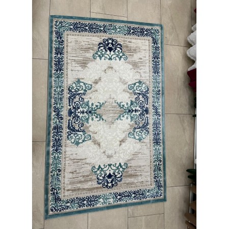 سجاد اسطنبول خيط مايكرو ثقيل مقاس 160 × 220  ازرق رسمة مصحف